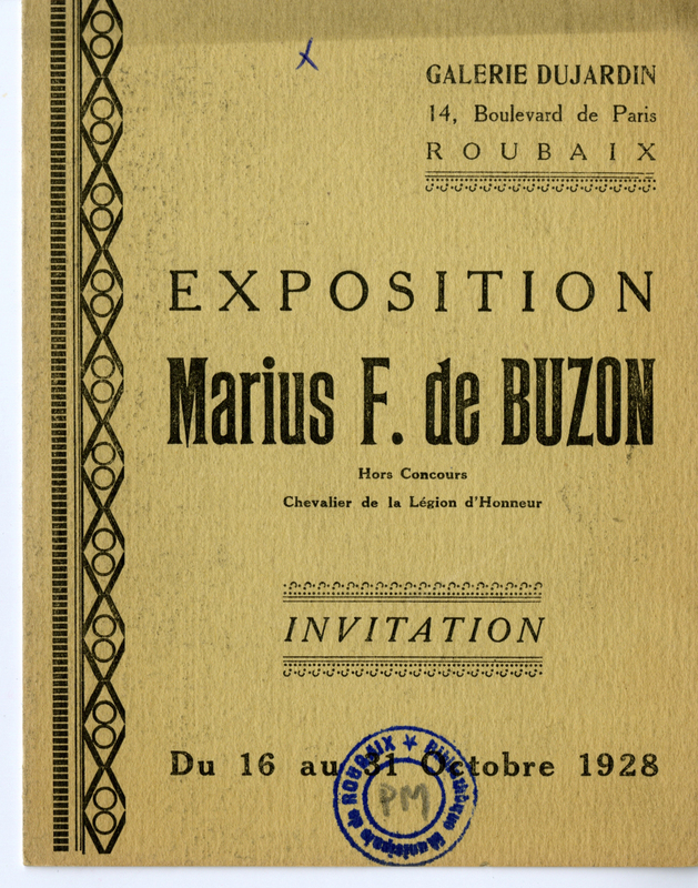 Exposition de Marius F. de Buzon