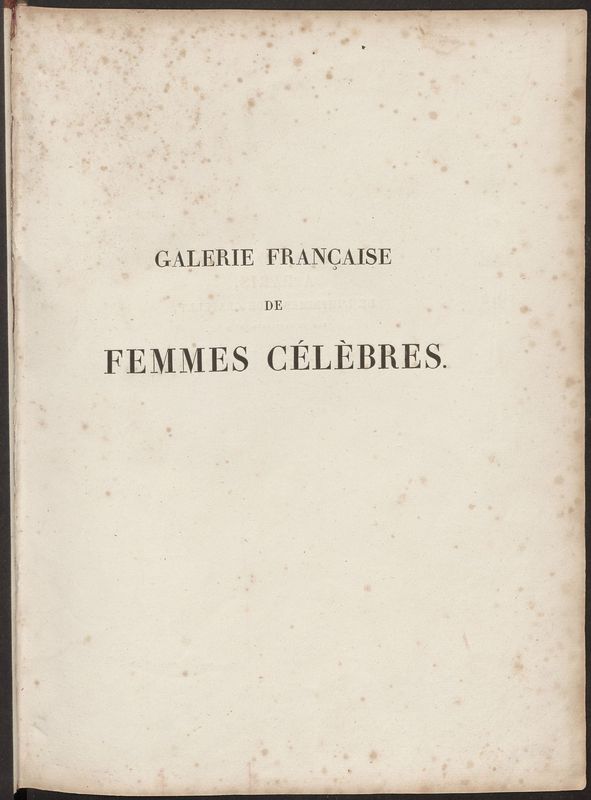 Galerie française de femmes célèbres