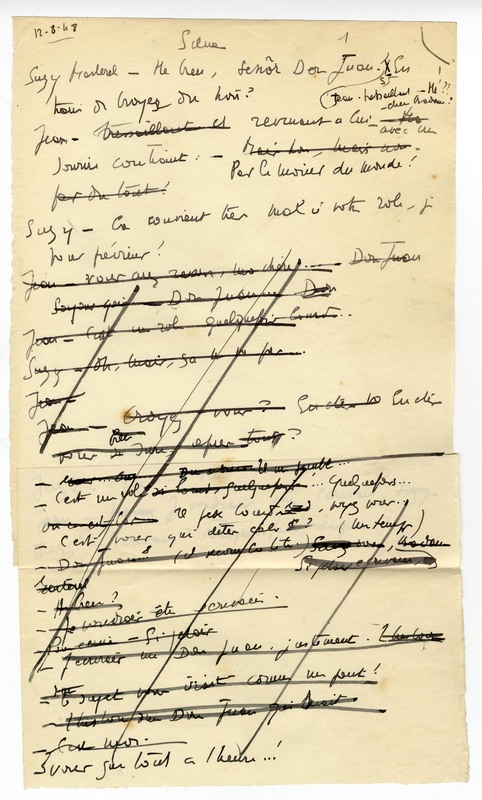 Manuscrit partiel du 18 août 1948