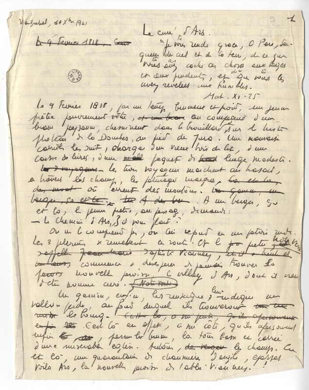 Manuscrit 1941