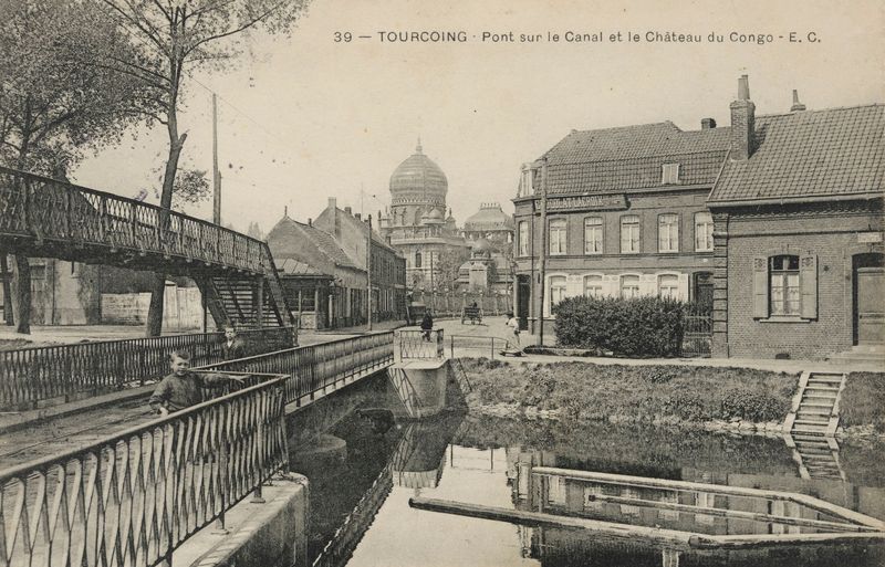 Tourcoing - Pont sur le Canal et le Château du Congo