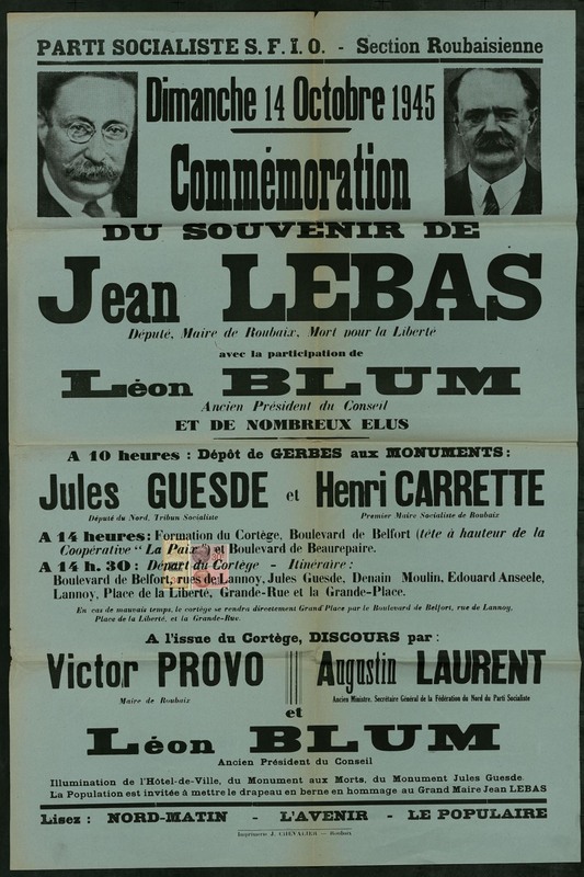 Hommage à Jean-Baptiste Lebas