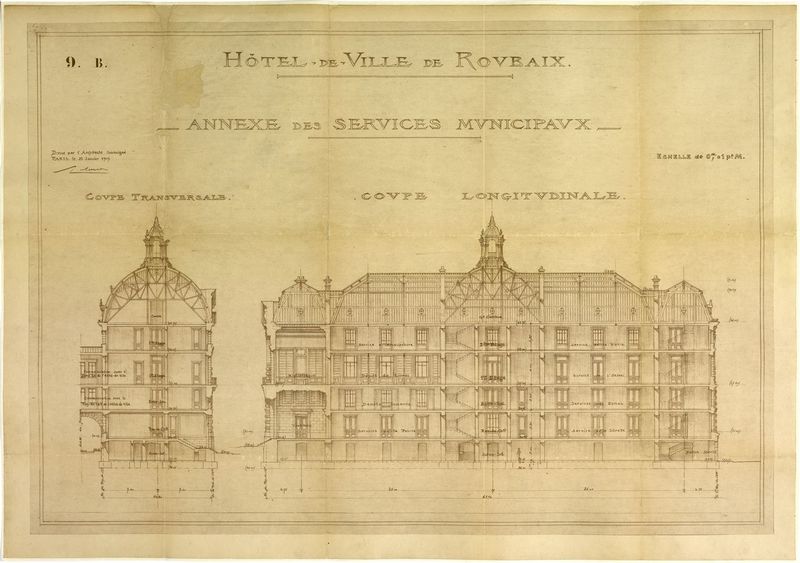 Annexe des services municipaux de l'hôtel de ville de 1911 (projet).