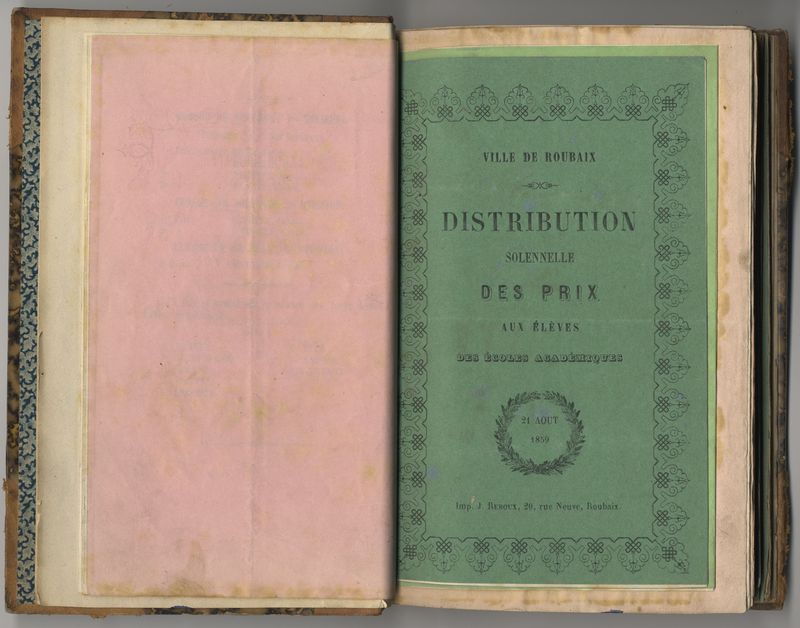 1859 - Distribution solennelle des prix aux élèves des écoles académiques