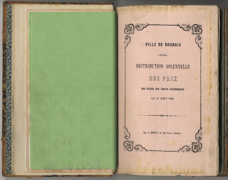  1861 - Distribution solennelle des prix aux élèves des écoles académiques