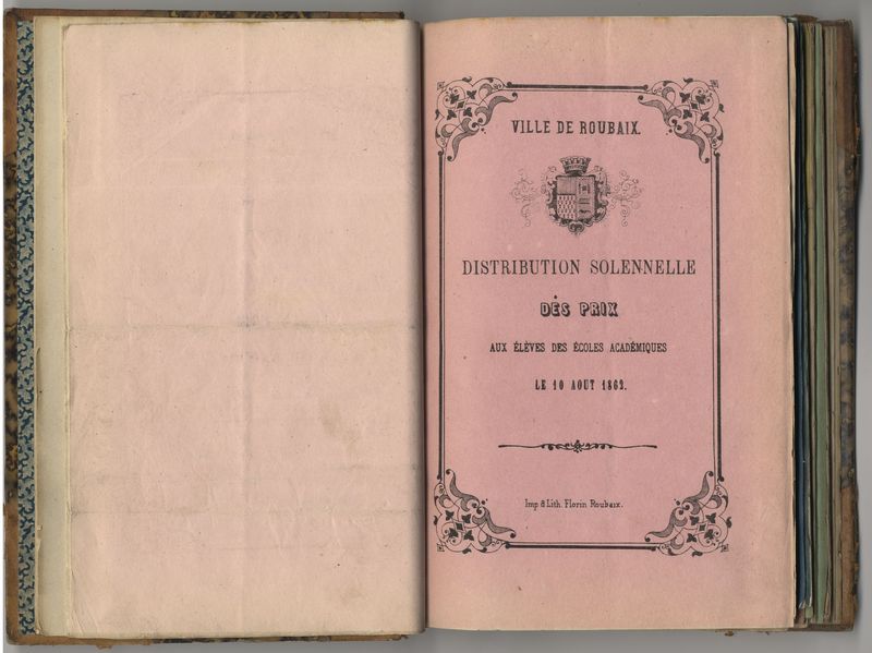 1862 - Distribution solennelle des prix aux élèves des écoles académiques