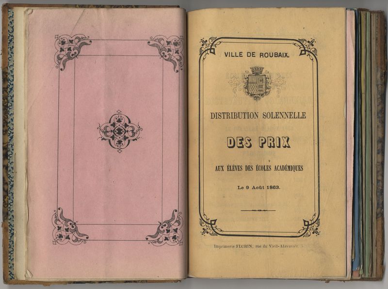 1863 - Distribution solennelle des prix aux élèves des écoles académiques