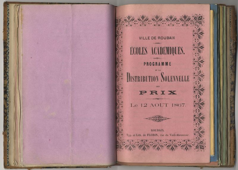 1867 - Distribution solennelle des prix aux élèves des écoles académiques