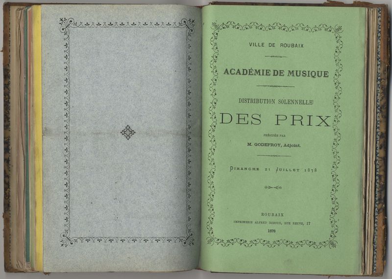 1878 - Distribution solennelle des prix aux élèves des écoles académiques
