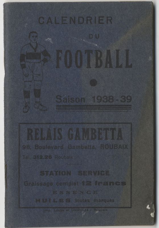 Calendrier du football Saison 1938-1939