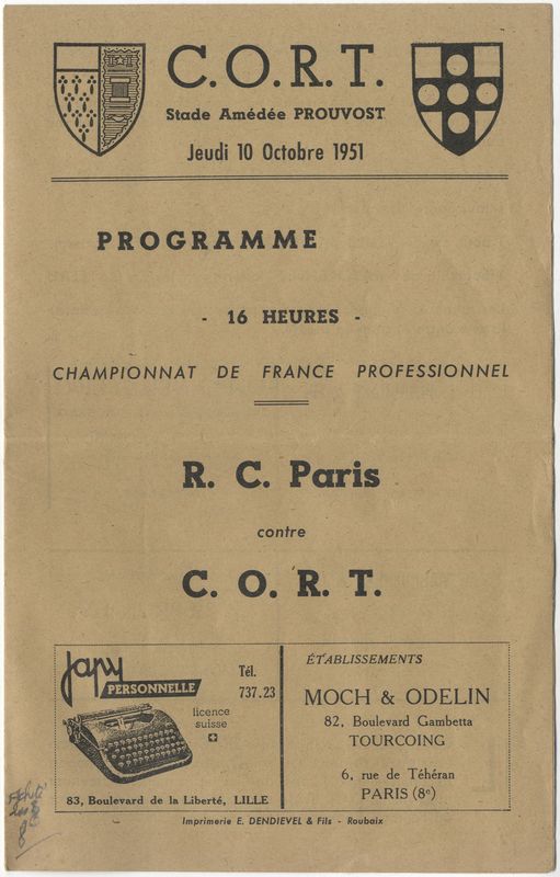 Programme RC Paris contre CORT