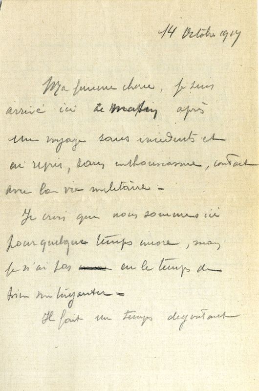 Du soldat Jacques à Marie-Josèphe, octobre 1917