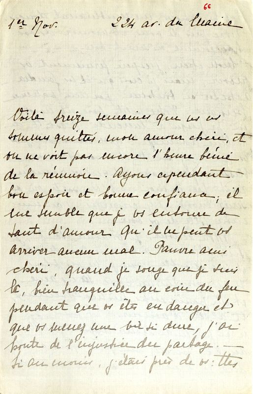 De Marie-Josèphe au soldat Jacques, novembre 1914