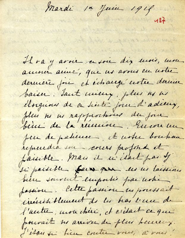 De Marie-Josèphe au soldat Jacques, juin 1915