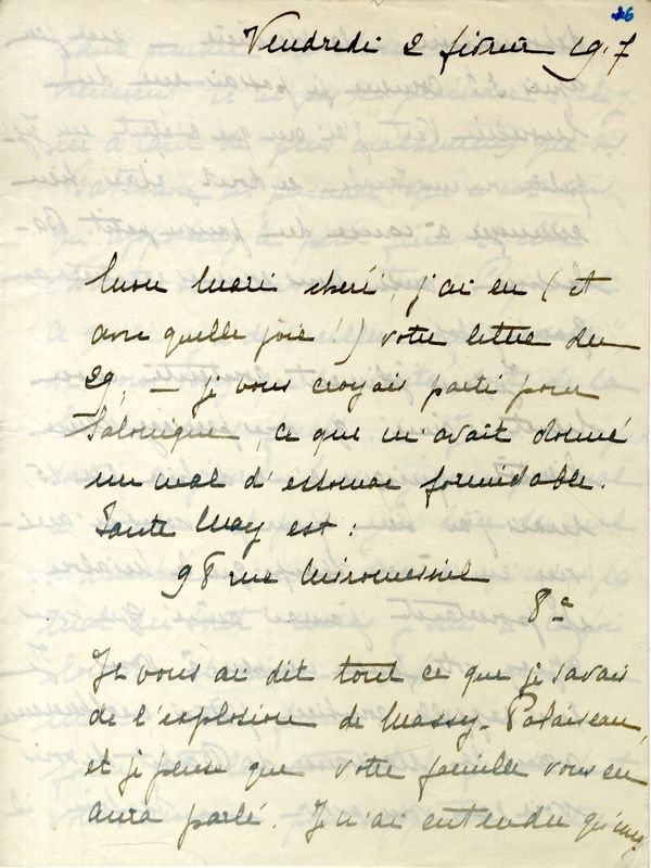 De Marie-Josèphe au soldat Jacques, février 1917