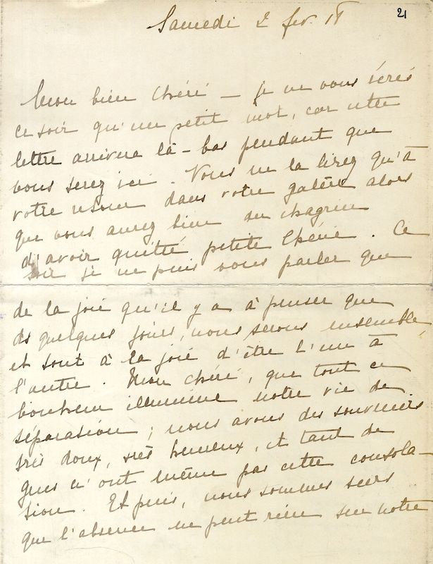 De Marie-Josèphe au soldat Jacques, février 1918