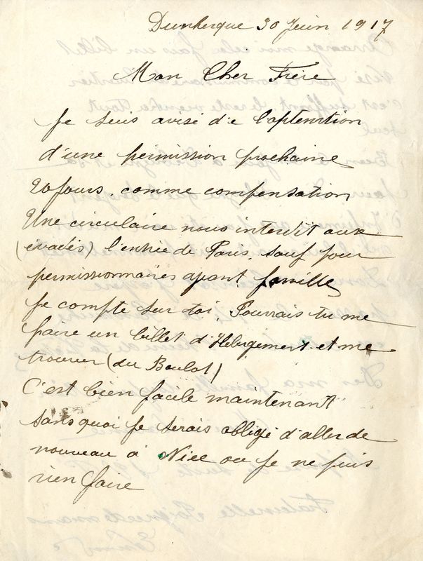 Lettre d'Edmond à Edouard, 30 juin 1917