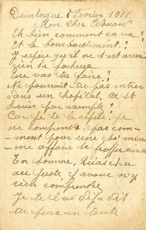 Lettre d'Edmond à Edouard, 5 février 1918