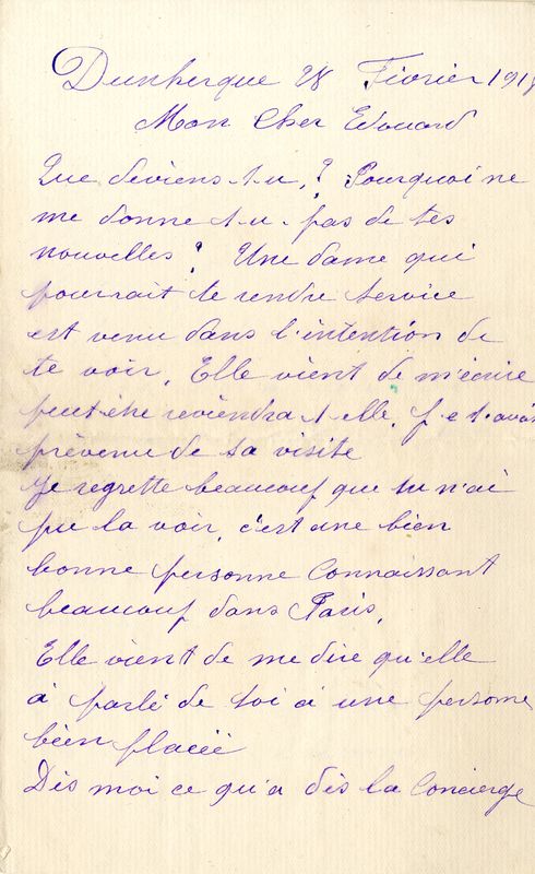 Lettre d'Edmond à Edouard, 28 février 1918