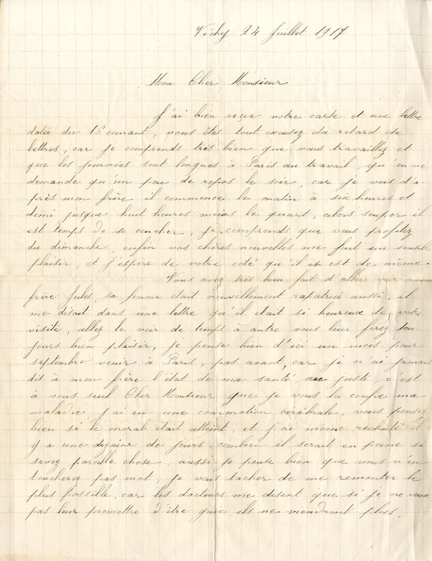 Lettre de Mme Allaerts à Edouard, 24 juillet 1917