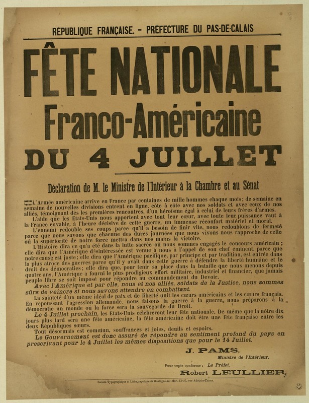 Fête nationale franco-américaine du 4 juillet