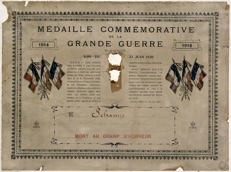 Médaille commémorative de la grande guerre