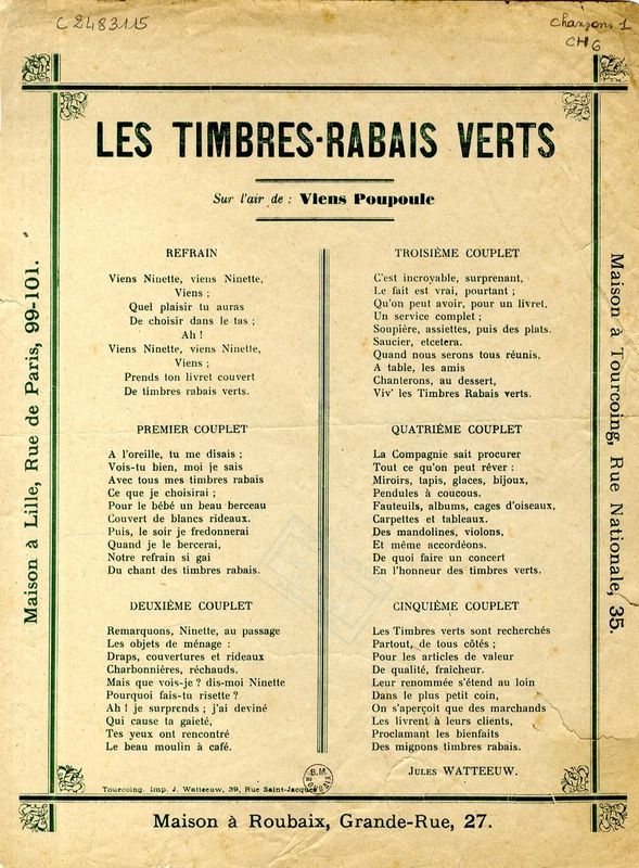 Les timbres-rabais verts