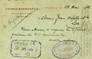 Une carte postale de Cavrois-Mahieu et fils
