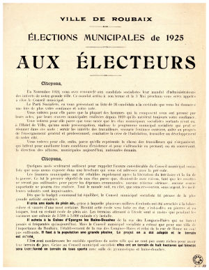Tract « Aux électeurs », programme de la SFIO