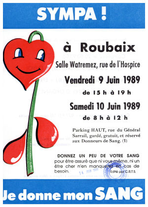 Tract ou flyer pour un don du sang