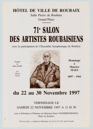 Affiche du Salon des artistes roubaisiens de 1997