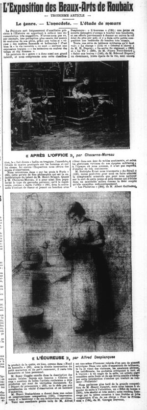 Article du Journal de Roubaix du 04 octobre 1907