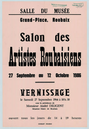 Affiche du Salon des artistes roubaisiens de 1986
