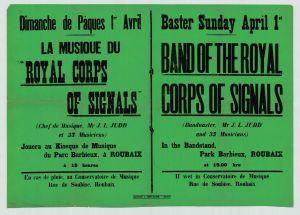 Annonce d'un concert de musique anglaise 