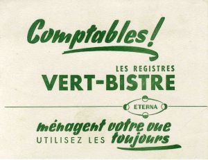 Les registres vert-bistre