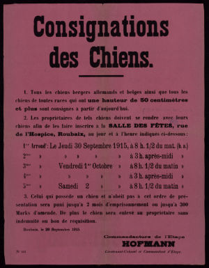 Consignation des chiens