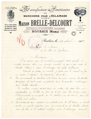 Berniaux-Dendoncker - lettre 1
