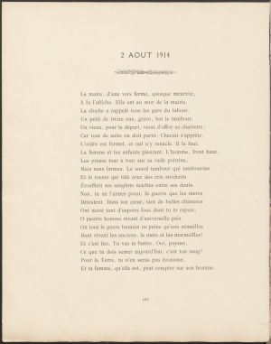 2 août 1914 : poème