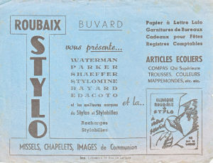 Buvard - boutique Roubaix Stylo