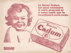 Buvard publicitaire - Savon Cadum lanoliné