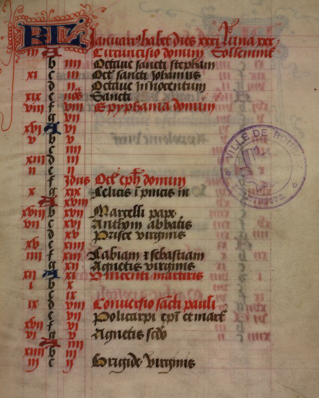 Page d'écriture gothique