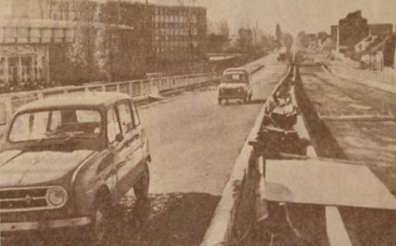 Vue de la passerelle pratiquement terminée 