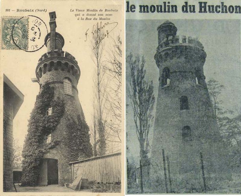 Deux vues du moulin 