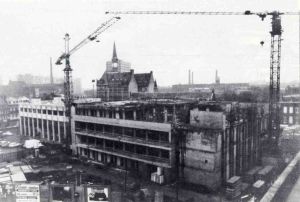 Chantier de la bibliothèque à la fin des années 1970