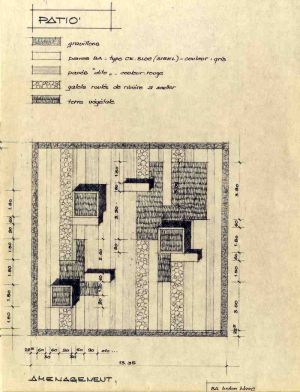 Partie de plan : le patio vu de dessus