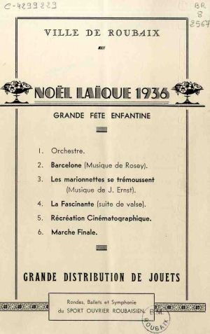 Noël laïque 1936 à Roubaix