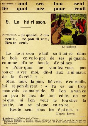 Texte du hérisson