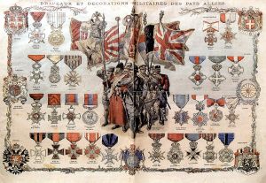 Drapeaux et décorations militaires des pays alliés