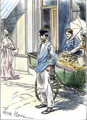 Un vendeur ambulant de légumes