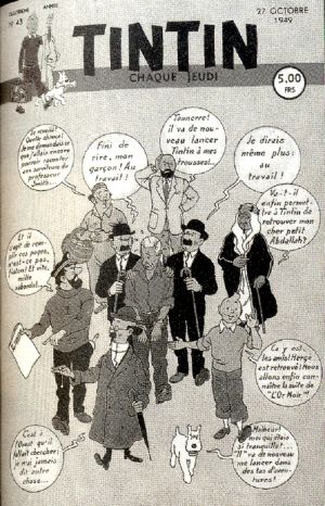 Couverture du journal Tintin du 27 octobre 1949 